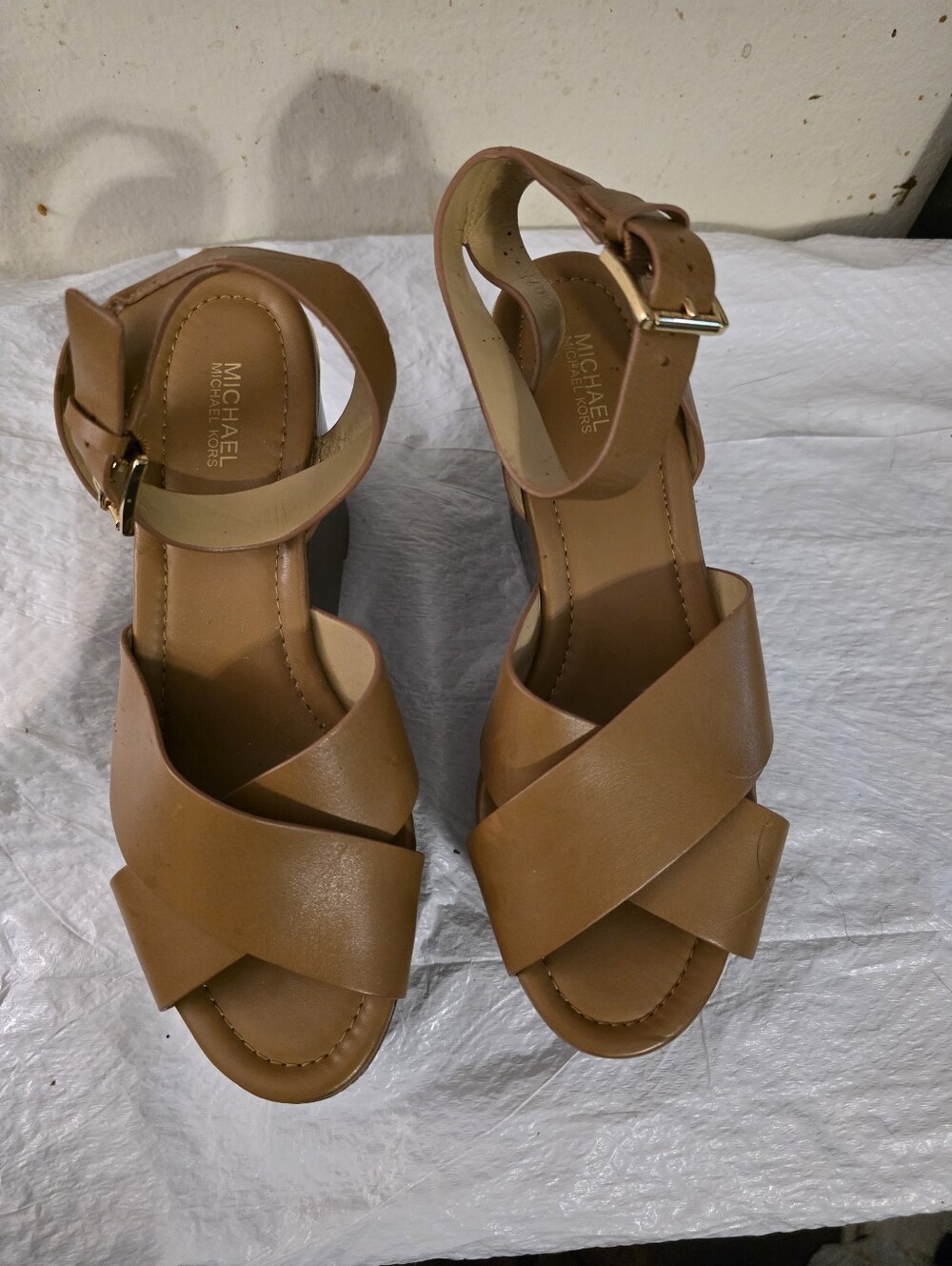 Michael Kors Women's Brown Leather Sandals